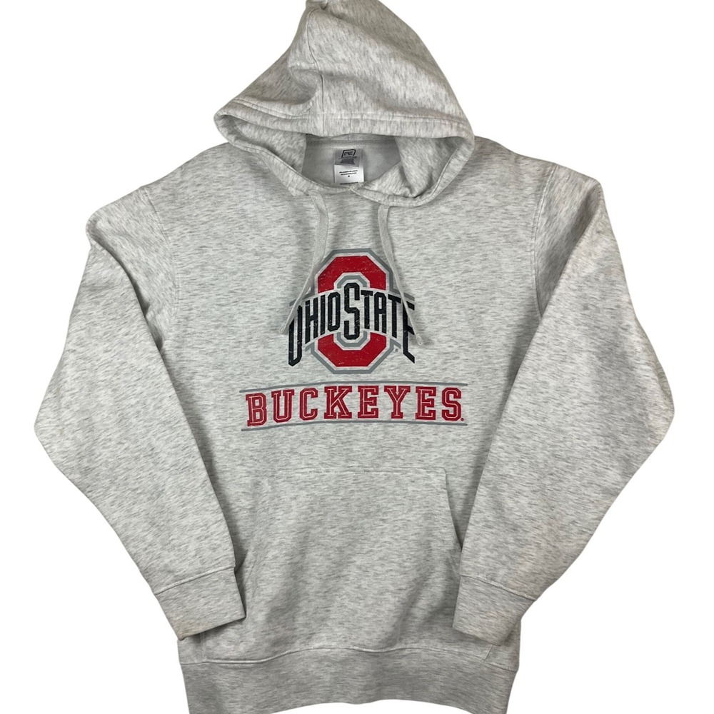 Proedge Ohio‎ State Buckeyes Hoodie Mens Medium Gray Fleece Pullover Sweatshirt